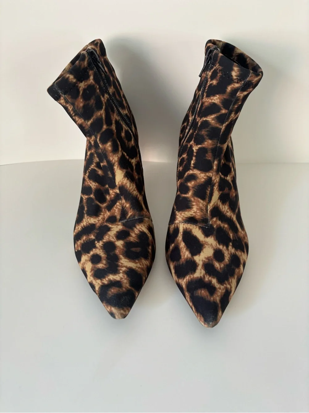 Women’s Betsey Johnson Leopard Print Pointed Toe Ankle Boots - Brown